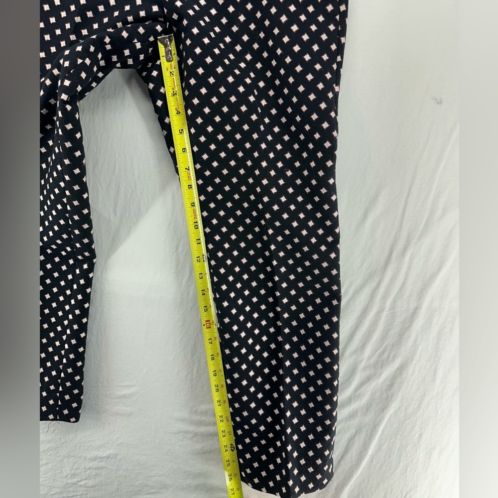 Kate Spade Diamond Cigarette Cropped Black Pants Women’s Size 6 - Picture 9 of 11